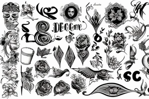 Meaningful design thats skinny and somewhat italian tattoo idea