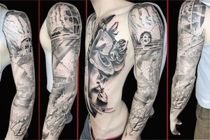 dude on a ladder tattoo idea