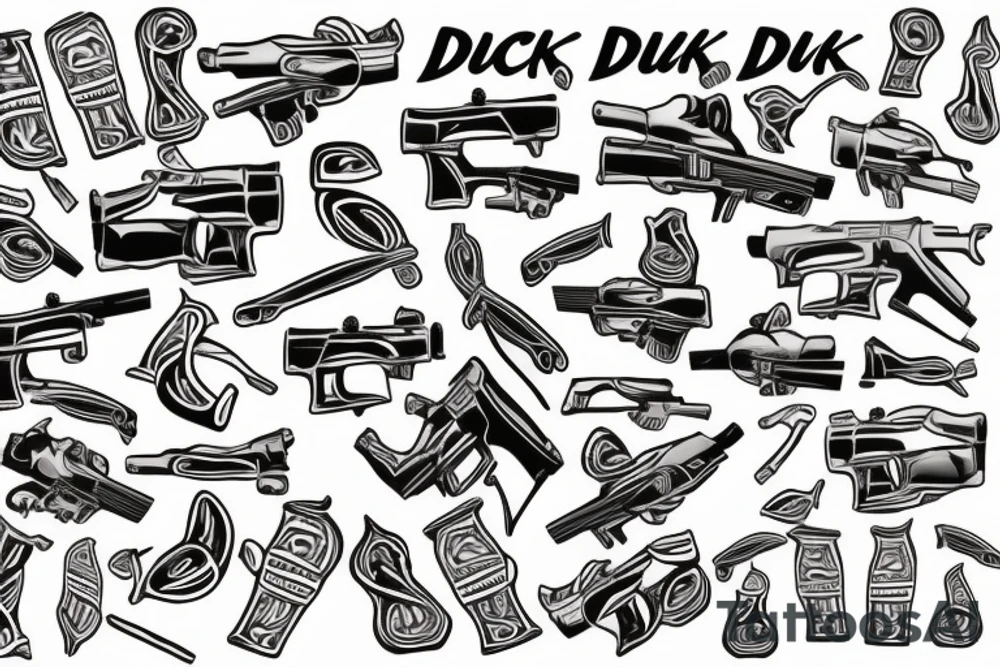 duck with a gun tattoo idea