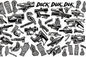 duck with a gun tattoo idea