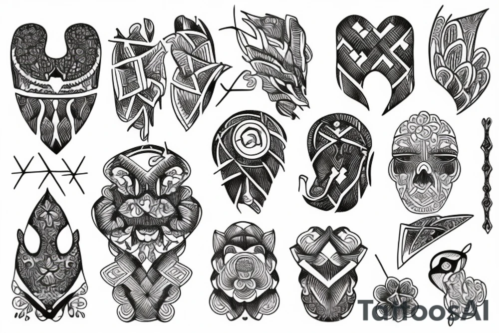 nordic style blackwork tattoo tattoo idea