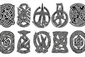 viking style runes tattoo idea