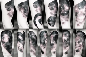 Crack in skin revealing the galaxy tattoo idea