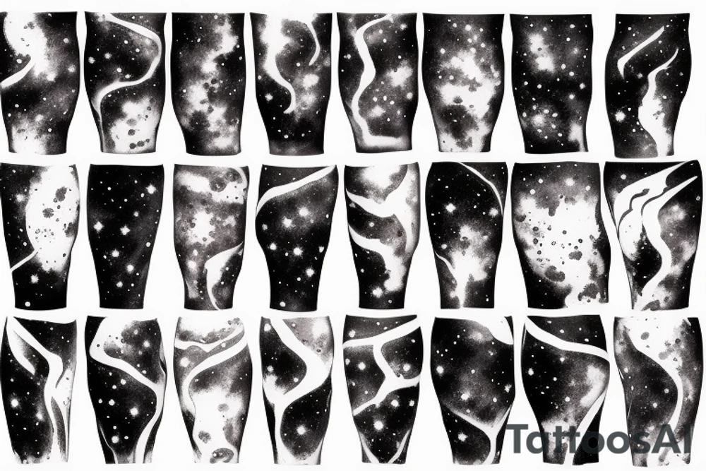 Crack in skin revealing the galaxy tattoo idea