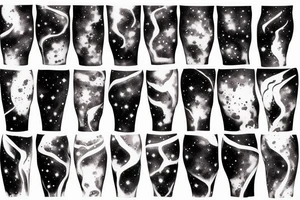 Crack in skin revealing the galaxy tattoo idea