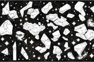 Crack in stone revealing the galaxy tattoo idea