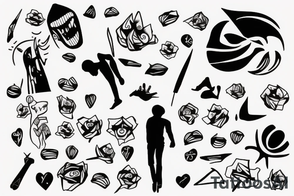 Running away from myself tattoo idea
