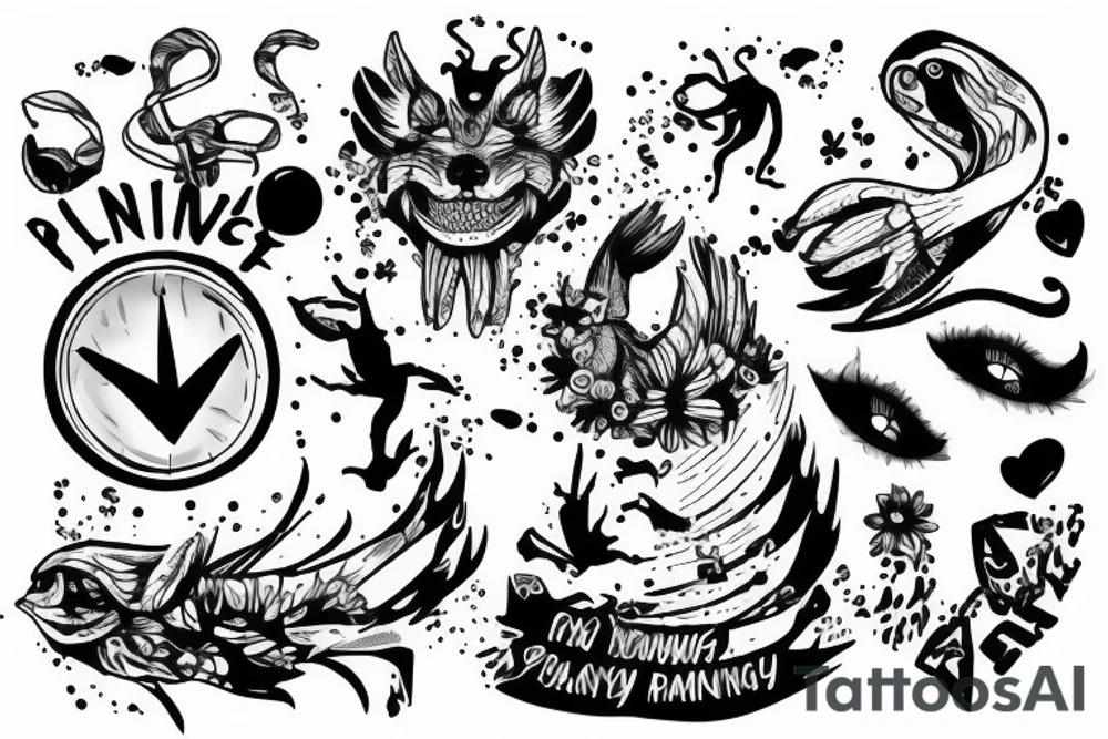 Running away from myself tattoo idea