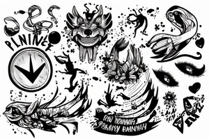 Running away from myself tattoo idea