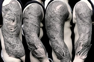 Male statue tattoo idea
