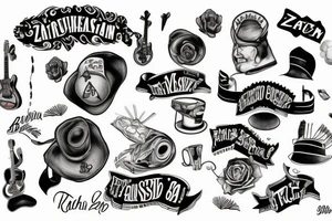 Zach Bryan songs tattoo idea