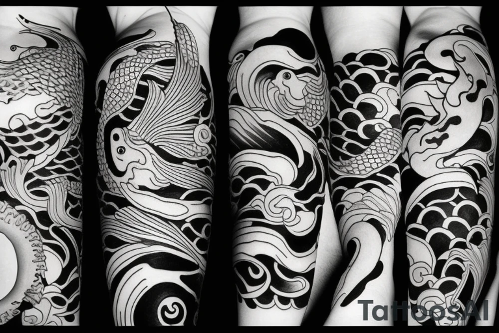 Koi fish yin and yang tattoo idea