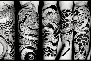 Koi fish yin and yang tattoo idea