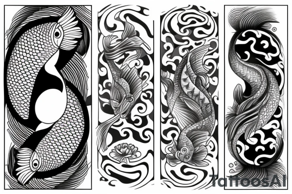 Koi fish yin and yang tattoo idea