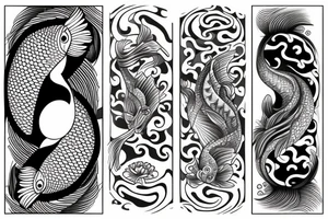 Koi fish yin and yang tattoo idea