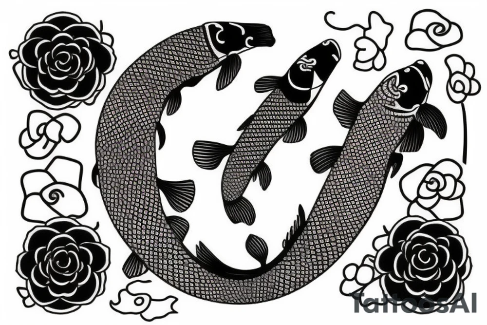 Koi fish yin and yang tattoo idea