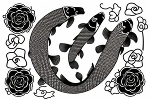 Koi fish yin and yang tattoo idea