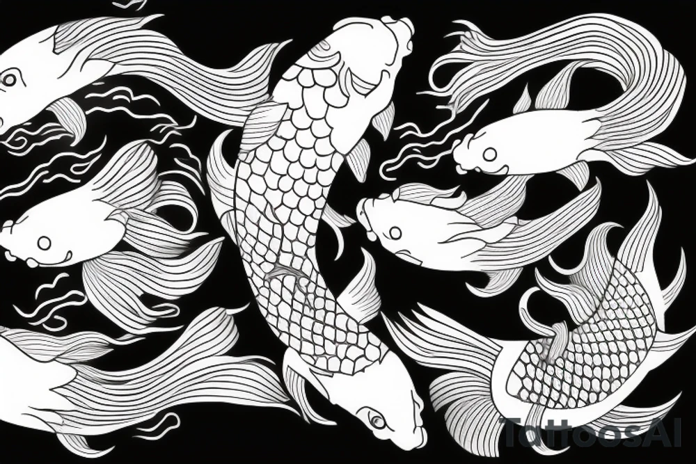 Koi fish yin and yang tattoo idea