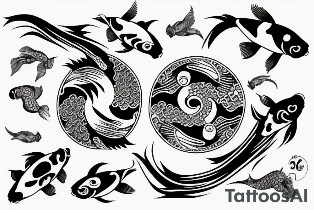 Koi fish yin and yang tattoo idea