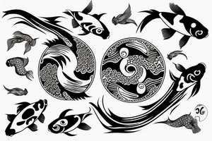 Koi fish yin and yang tattoo idea