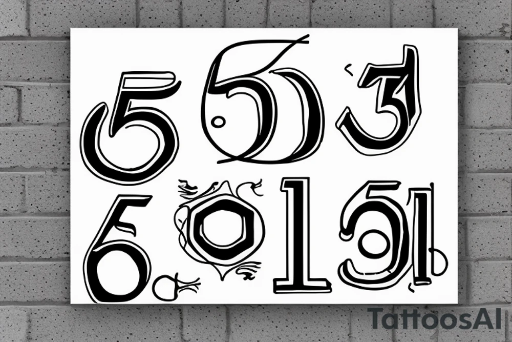 Outline of a house door with the numbers “505” inside it tattoo idea