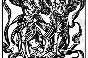 Archangel Michael and snake tattoo idea