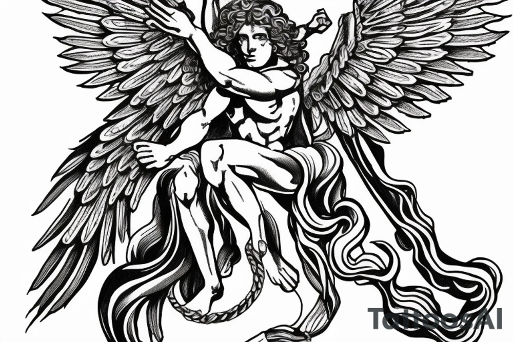 Archangel Michael and snake tattoo idea