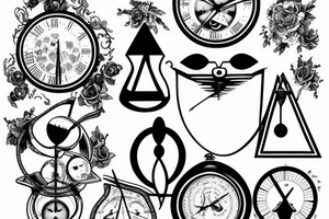 Hourglass with Pink Floyd tattoo idea