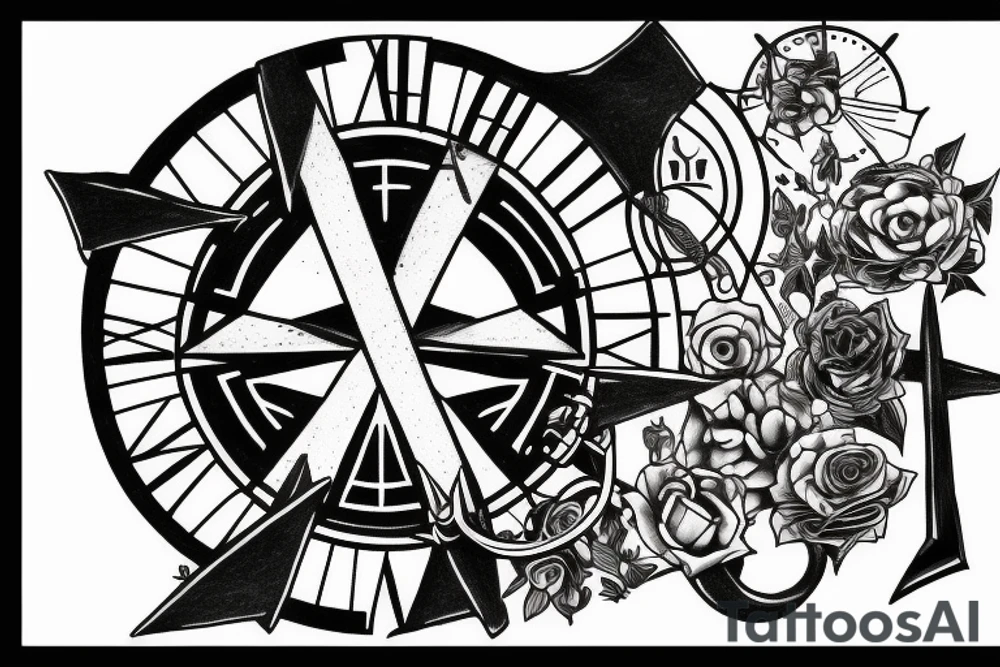 Hourglass with Pink Floyd tattoo idea