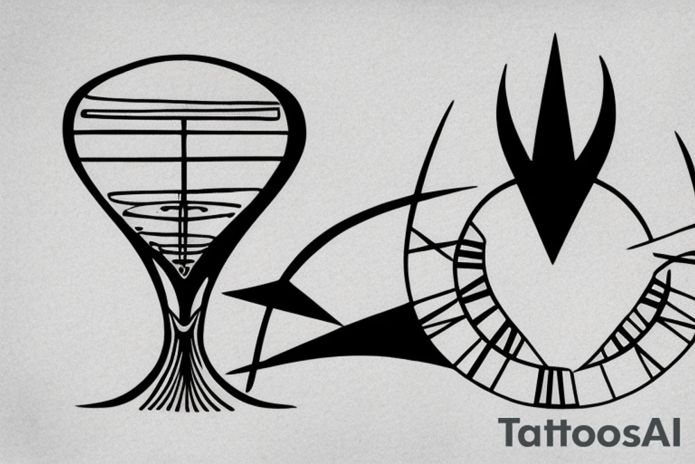 Hourglass with Pink Floyd tattoo idea