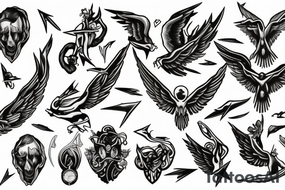 Creation of Adam, fallen angle tattoo idea