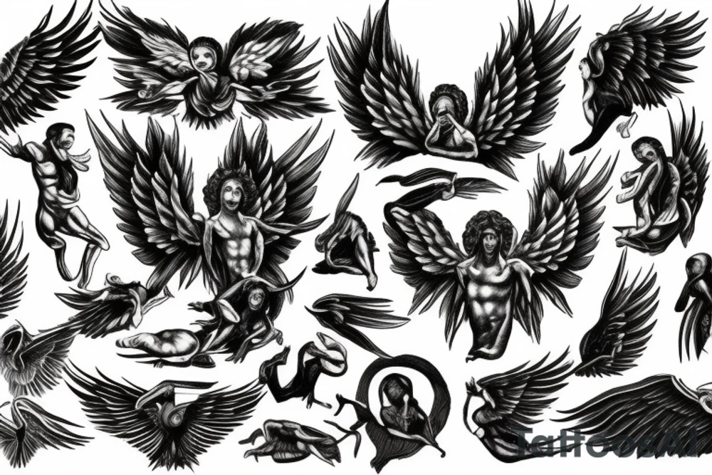Creation of Adam, fallen angel tattoo idea