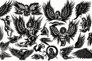 Creation of Adam, fallen angel tattoo idea