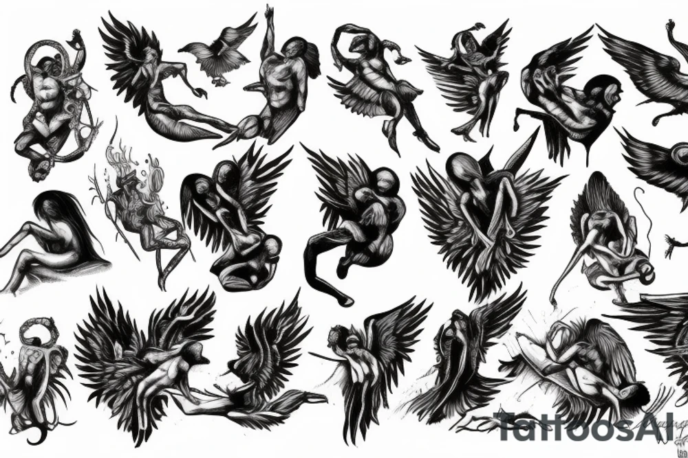 Creation of Adam, fallen angel tattoo idea