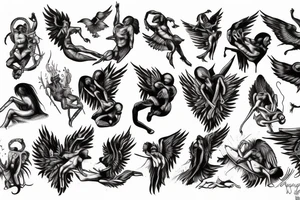 Creation of Adam, fallen angel tattoo idea