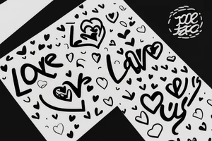“Love will trae us apart” in a pop bubblegum font tattoo idea