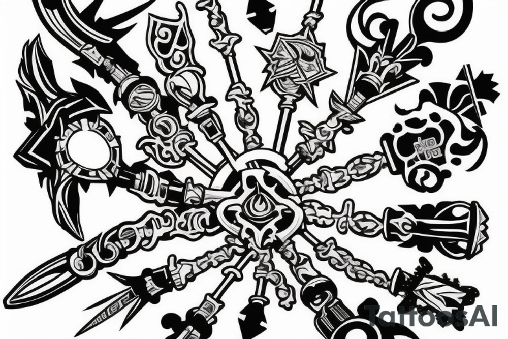 Kingdom Hearts Keyblade for my whole fore arm tattoo idea