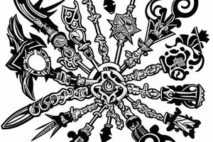 Kingdom Hearts Keyblade for my whole fore arm tattoo idea