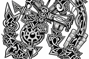 Kingdom Hearts Keyblade for my whole fore arm tattoo idea