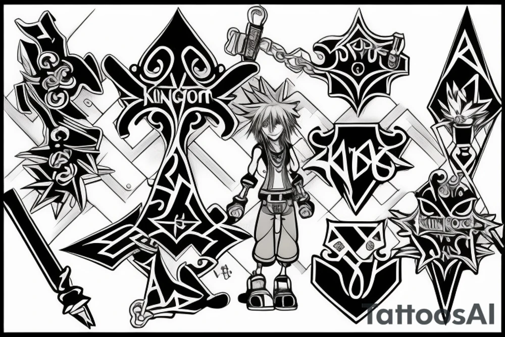 Kingdom Hearts Keyblade tattoo idea