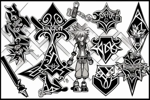 Kingdom Hearts Keyblade tattoo idea