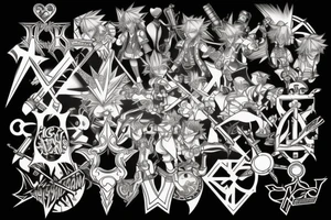 Kingdom Hearts Keyblade tattoo idea