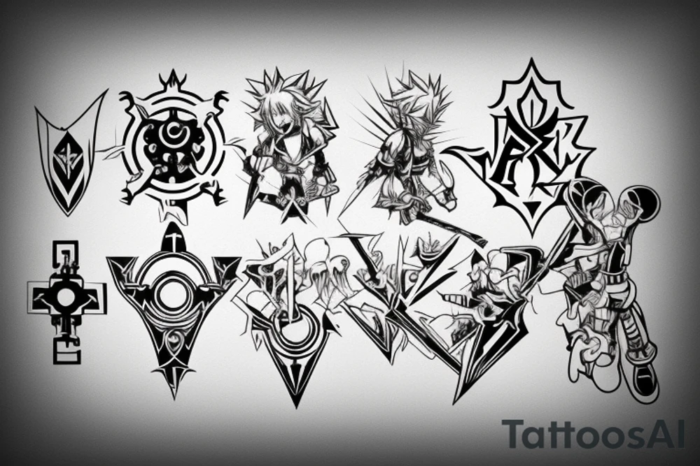 A Kingdom Hearts Logo Variation. tattoo idea