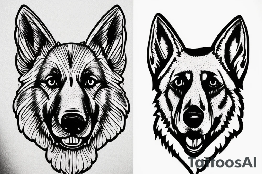 a german shepherd tattoo idea