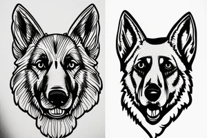 a german shepherd tattoo idea