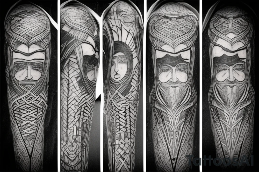 Norse mythology vegvasir tattoo idea