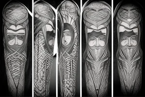 Norse mythology vegvasir tattoo idea