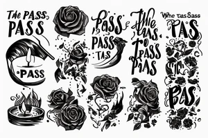 burning wax candle with "this too will pass" written on the side tattoo idea