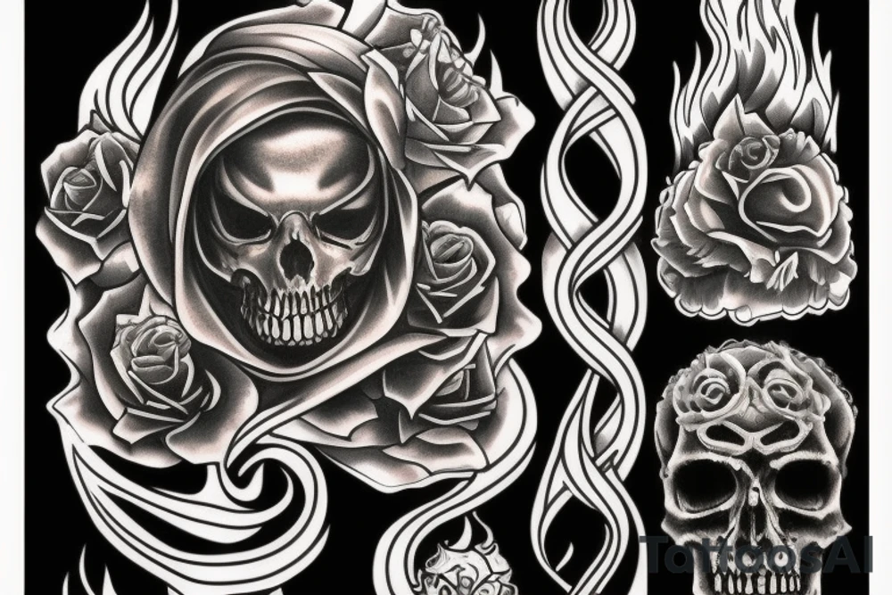 memento mori flame tattoo idea