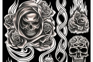 memento mori flame tattoo idea